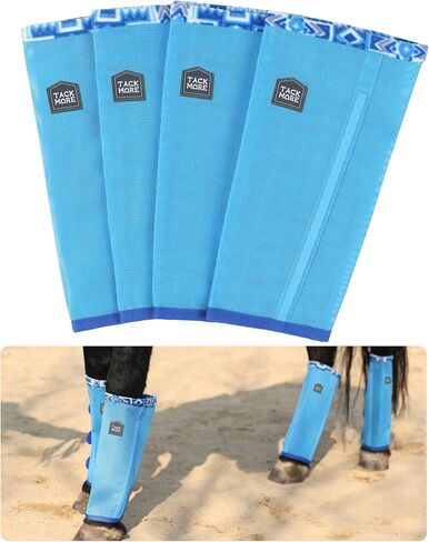 أحذية Tackmore Horse Fly مع تقليم الصوف منقوش ، تقليل أحذية ذبابة فرك من 4 أحذية صيفية واقية من الساق الواقية in Kuwait