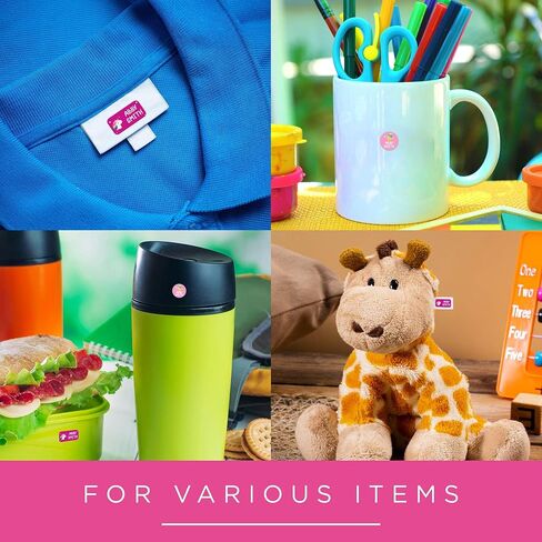 Personalized Daycare Name Labels for Kids, (128 Pack) Waterproof Custom Name Stickers for Clothing Tags, Lunch Boxes and School Supplies, Made in USA by MSC -Unicorn in Saudi Arabia
