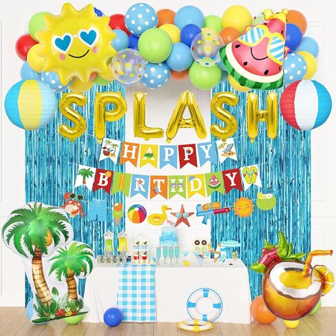 زخارف الحفلات الشاطئية الصيفية ، SPLASH BASH BASH PASTERS SUMPLICAL SUMPLICAL SUMPLICAL BEATH BEATH BALT LANTERN FINGH in Kuwait