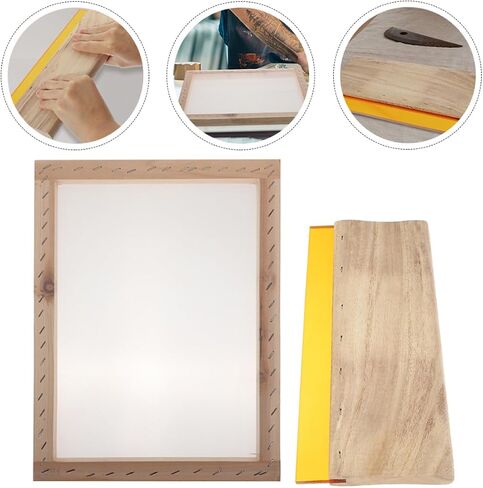 DIYEAH 1set Professional Screen Printing Squeegee Wooden Ink Scraper for Flat Printing for Screen Ink Applications and Solvent Resistance in Saudi Arabia