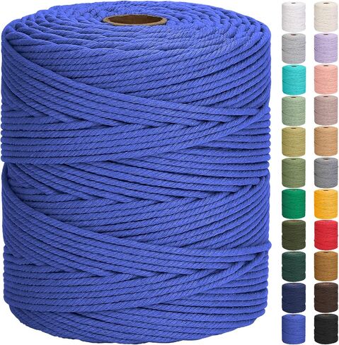 GOHOF Cotton Macrame Cord 5mm 328yards Natural Cotton Rope Colored Soft Macrame Supplies for Plant Hanger Wall Hanger Dreamcatcher (Beige) in Saudi Arabia