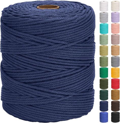 GOHOF Cotton Macrame Cord 5mm 328yards Natural Cotton Rope Colored Soft Macrame Supplies for Plant Hanger Wall Hanger Dreamcatcher (Beige) in Saudi Arabia