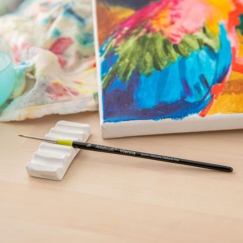 Golden Taklon Short Handle Spotter Brush by Artist's Loft Vienna - Paintbrush for Oil, Acrylic, and Watercolor Paint - 1 Pack in Saudi Arabia