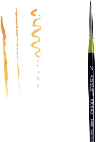 Golden Taklon Short Handle Spotter Brush by Artist's Loft Vienna - Paintbrush for Oil, Acrylic, and Watercolor Paint - 1 Pack in Saudi Arabia