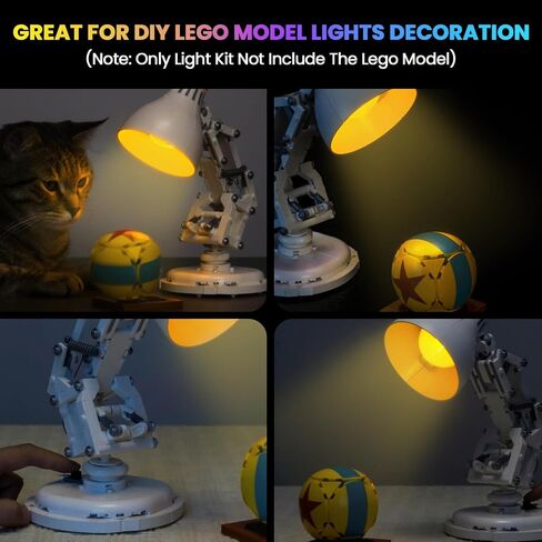 طقم مصباح LED تمت ترقيته متوافقة مع أفكار LEGO Disney Pixar Luxo JR ، والتحكم في اللمس متوافق مع LEGO 21357 (النموذج غير مدرج) in Kuwait