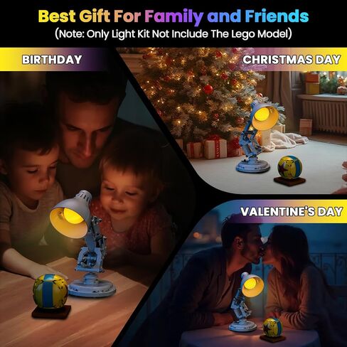 طقم مصباح LED تمت ترقيته متوافقة مع أفكار LEGO Disney Pixar Luxo JR ، والتحكم في اللمس متوافق مع LEGO 21357 (النموذج غير مدرج) in Kuwait