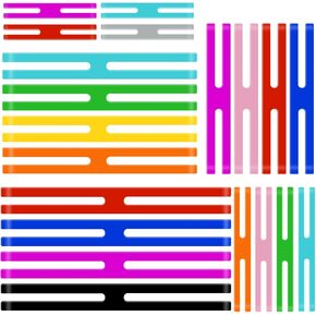Faccito 20 Pieces 5 Size H Band Silicone Rubber Bands Assorted Color Elastic Rubber Wrapping for Books, Cameras, Art, Cooking, Exercise, Bag Wraps Multicolor