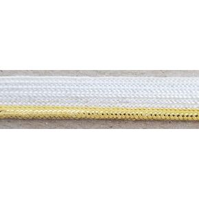 3/8" Metallic Gold Sew in Piping Trim - 18 Continuous Yards - Made in USA! (White/Gold)