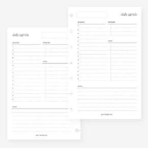 Mini Happy Planner Undated Daily No.03 Planner Insert Agenda Refill for 7-Discs Notebook 4.6 x 7