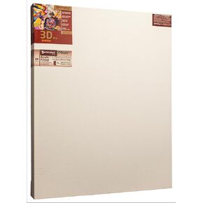 MASTERPIECE Z1DA-4056 3D Pro 2.5" Deep Muir Belgian Linen 12.0 oz Acrylic Primed Stretched Canvas 40" x 56" White