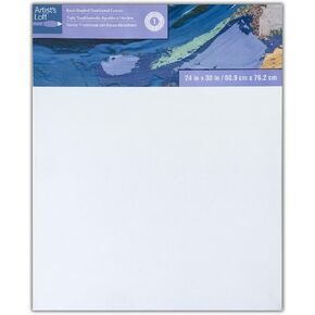 12" x 24" Level 1 Back Stapled Canvas by Artist's Loft - Archival Quality and Acid Free Cotton Canvas for Acrylic and Oil Paints - 1 Pack