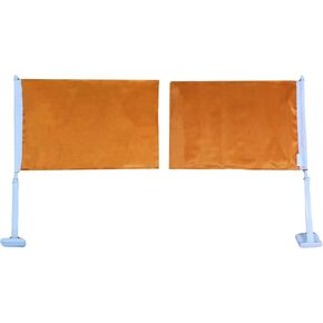 Pack of 2 Orange Solid Color Rough Tex Knit Double Sided 12x18 12"x18" Car Vehicle Flag