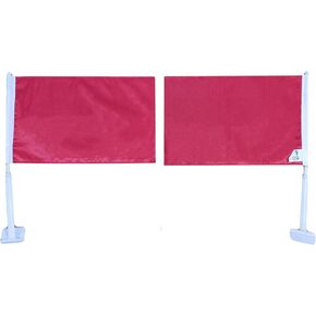 Pack of 2 Red Solid Color Rough Tex Knit Double Sided 12x18 12"x18" Car Vehicle Flag