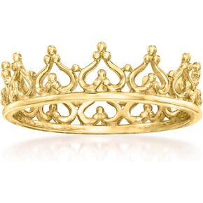 Ross-Simons 14kt Yellow Gold Royal Crown Ring