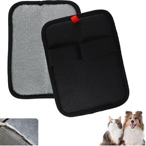 Static Removal Gloves for Pet Hair,Reusable Double-Sided Grooming Gloves,Cleans All Surfaces Easily,Suitable for Sofas,Clothes,Car Detailing,Carpets,Beds,Bedding,Furniture (Black)
