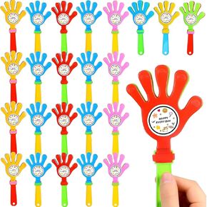 24PCS Hand Clappers Noisemakers, 7.5 Inch Colorful Clappers Noisemakers Mini Hand Soundboard Plastic Clapper Noise Makers Party Favors for Sporting Events Birthday Game Rewards Cheers Supplies