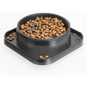Slow Feeder Dog Bowls for Medium Small Breed, Anti-Slip Puzzle Feeder Bowl to Slow Down Eating for Dogs, 1 Cup Maze Pet Food Feeding Bowl, Bloat Stop Preventing Puppy Dish - Starry Gray