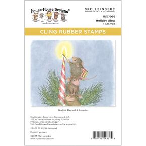 Spellbinders Holiday Glow Cling Rubber Stamp