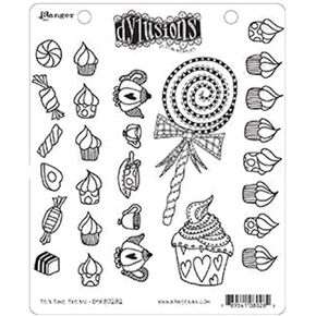 Ranger Dylusions Cling Tea TIME, White