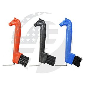 Horse Head HOOF PICKS WITH BRUSH (RED)