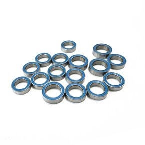 Compatible with Arrma for Granite for Grom 1/18 RC Car Upgrade Parts Accessories 16pcs Rubber Sealed Ball Bearing Kit RC Car Accessories(Blue)