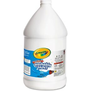Crayola 542128053 الطلاء القابل للغسل ، أبيض ، 1 جال