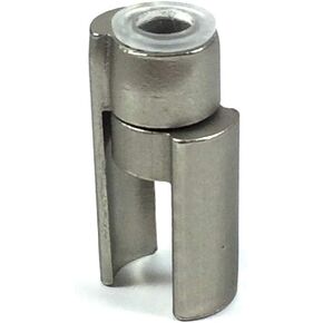3 Bumperless Hinge Door Stop 2-Pack in Satin Nickel
