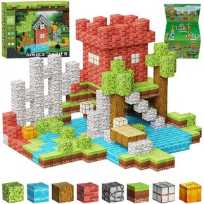 Magnetic Blocks Cubes Toys for Kids STEM Sensory Building Toys for Toddlers Boys & Girls, Magnet Building Blocks Construction Toys Learning Resources, 63 PCS
