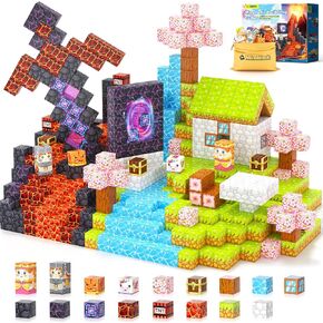 100pcs الكتل المغناطيسية-1 "لبنات البناء المغناطيسية طفل الأطفال في الهواء الطلق للأطفال الذين تتراوح أعمارهم