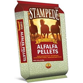 Stampede Alfalfa Pellets, Non-GMO - Perfect for Rabbits, Goats, Equine, and More! (40 lb)