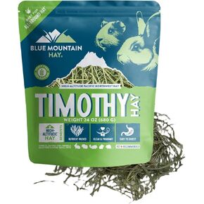 Blue Mountain Hay | Fresh Timothy Hay (15 Ounce) | Great for All Ages | High-Altitude Hay Pet Food for Rabbits, Guinea Pigs, Chinchillas, Hamsters, and Other Small Pets