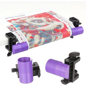 DAFENCHI Diamond Painting Canvas Roll Holder, Adjustable Diamond Painting Canvas Holder Table Clamp, Easily Roll Up & Store Canvas Diamond Art Painting Roller Tool