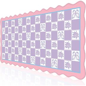 iCasso Pink Mouse Pad,Cute Desk mat Design with Irregular Edges,Extended Large Gaming Mousepad XXL,Soft Lycra Surface Keyboard Mat 15.7X35.4 Inches, Non-Slip Rubber Base Desk Pad for Home Office