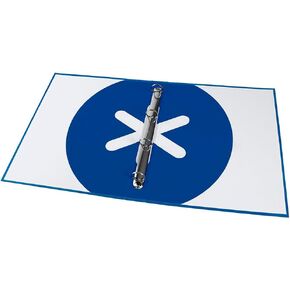 Antartik A4 Lined 4 Ring 25mm Round Folder Dark Blue
