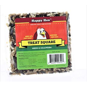 (Case of 6) Treats 6-Ounce. Square-Mealworm and Seed, 4.25 x 4.25 x 1.25 Inches