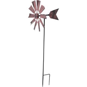 VOSAREA Outdoor Yard Windmill Wrought Iron Metal Windmill Metal Wind Spinner Wind Sculptures Spinners Yard Decor Pinwheel for Garden Yard Lawn Patio Decoration