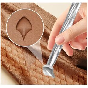 Leather Stamping Tools for Leather Crafts，Fish Scale Pattern Leather Crafting Stamp Tool with 304 Stainless Steel