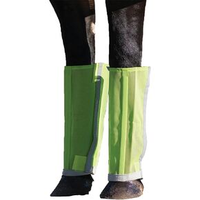 Schneiders Dura-Mesh BugGuard Horse Fly Boots | Set of 4 | Reflective Safety Strips | 1000D Poly Vinyl Mesh | Tapered Cone Fit | Color Gray | Size Medium in Kuwait
