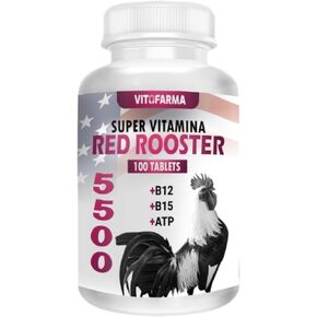 Super Vitamina Red Rooster Supplement for Birds, 100 Tablets, with B12, B15, ATP