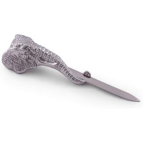 Arthur Court Designs Aluminum Elephant Metal Steel Knife Office Sword Blade Hand Envelope Gift Letter Opener 7" Long