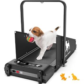 220lbs Capacity Dog Treadmill， 2.5HP Folding Pet Treadmill for Small & Medium Dogs, 2-in-1 Foldable Design with LED Display, Quiet Motor Doggie Running Machine for Home Use