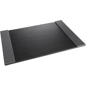 Artistic Monticello Executive Desk Pad, Smooth Writing Desk Mat That Protects Desktop from Scratches & Stains, 24" x 19", Black/Gray