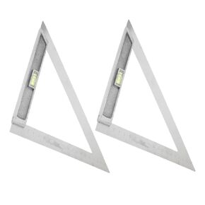 HOMSFOU 2pcs Carpenter Ruler Right Angle Measuring Tool for Woodworking Geometry and Drawing Includes Angle Clamps for Accurate Positioning and Measurements