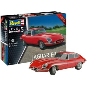 Revell 07717 Jaguar E-Type 1:8 Scale Unbuilt/Unpainted Plastic Model Kit