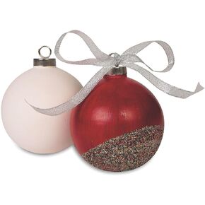 Color-Me Ceramic Bisque Ball Ornament (Pack of 12)