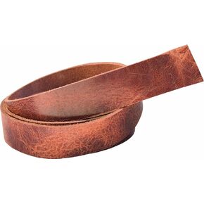 SLC Buffalo Leather Belt Blank (2" x 50") Strip 8/10 Ounce Full-Grain Buffalo Leather with Glossy Finish