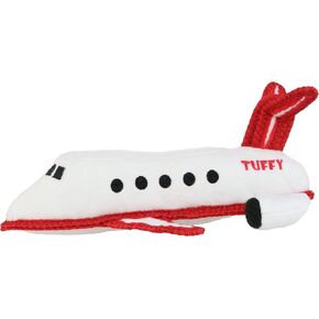 TUFFY-World's Tuffest Soft Dog Toy-Transportation-Airplane-NO Squeakers-Multiple Layers. Made Durable, Strong & Tough. Interactive Play (Tug, Toss & Fetch). Machine Washable & Floats. (Regular)