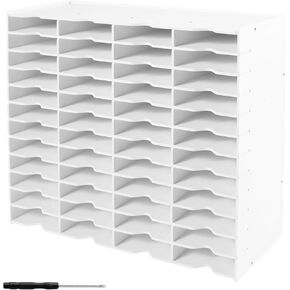 PTMTFYL 48 Slots Ink Pad Rack, Ink Pad Holder and Stamp Pad Storage, Versatile Large Capacity Up Ink Pad Organizer, Sturdy Diamond Art Tray Rack for Crafts Supply, Space-Saving (48 Slots)