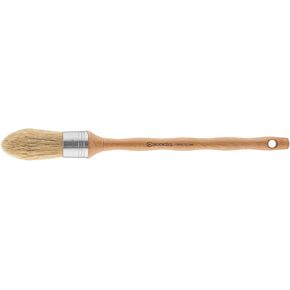 Escoda Series 7600 Artist Oil and Acrylic Paint Brush for Murals, Decorative Work & Faux Finishing, Natural Chungking Hog Bristle, Round Oval, Size 4