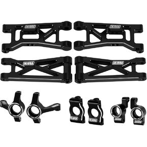 INJORA Aluminum Front Rear Suspension Arms, Front Steering Knuckles, Caster Blocks C Hubs and Rear Hubs for Buggy Losi Micro-B/Micro-T Upgrade